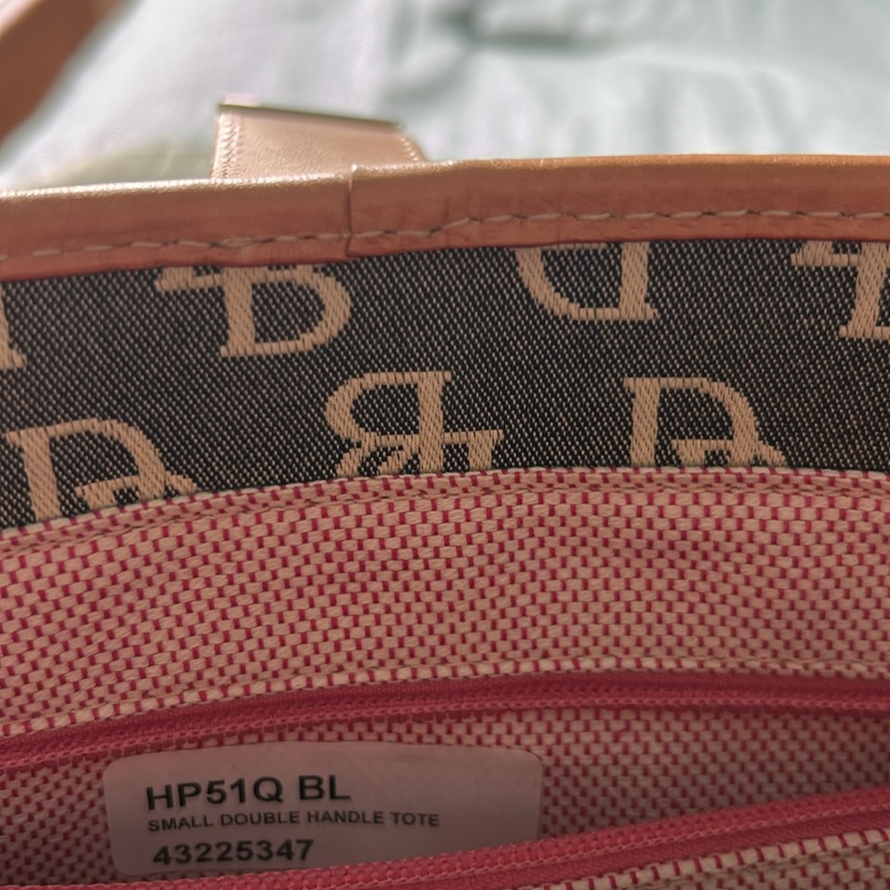 Dooney & Bourke Black and Tan Monogram Satchel - Picture 3 of 8